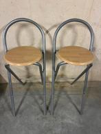Hoge stoelen - Barkruk 2 stuks, 74 cm hoog, Huis en Inrichting, Stoelen, Ophalen, Gebruikt, Twee, Overige kleuren