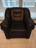 Donkerblauwe 1persoons zetel, Huis en Inrichting, Fauteuils, Ophalen, Gebruikt, 75 tot 100 cm, 75 tot 100 cm