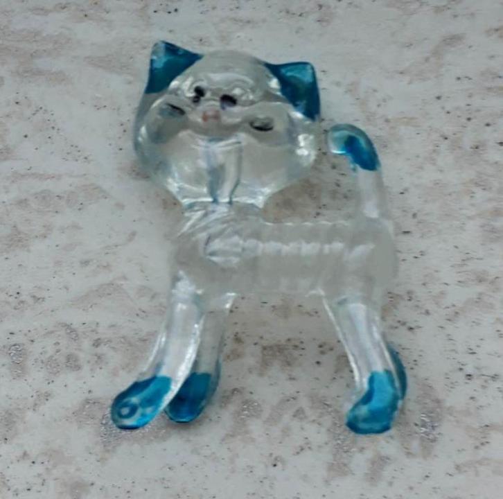 Plastic kitten figuurtje ; clear blue point, Verzamelen, Poppetjes en Figuurtjes, Nieuw, Ophalen of Verzenden