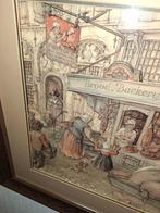 Kader hout glas  anton pieck  55 x 45 cm, Antiek en Kunst, Ophalen