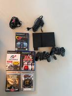 Playstation 2 - met 5 spelletjes, Games en Spelcomputers, Ophalen, Gebruikt, Zwart, Met games