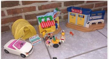 Playmobil camping nr.70087 + tent +airport nr.5396 + ijskar