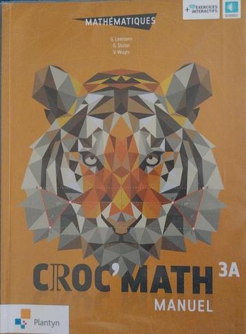 Livre - CROC'MATH 3A - Manuel - Plantyn, Livres, Plantyn, Comme neuf, Enlèvement, Secondaire