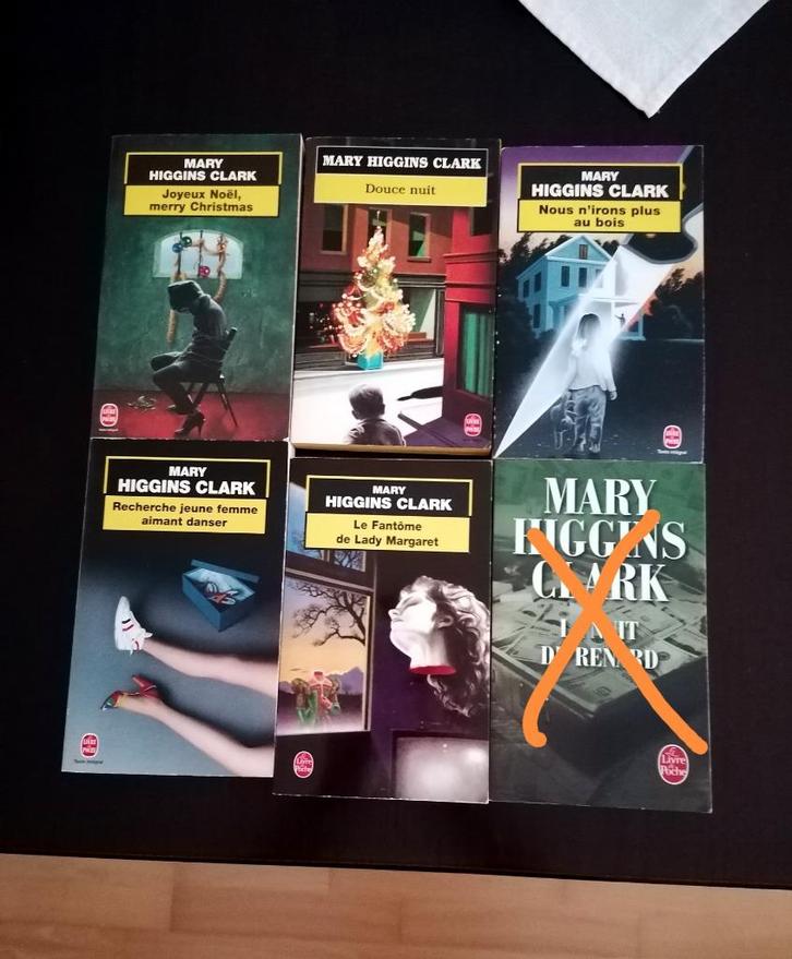 Mary Higgins Clark paperbackpakket van 6, Boeken, Detectives, Gelezen, Ophalen