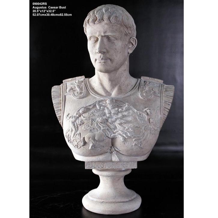 Buste – Augustus Caesar beeld Hoogte 83 cm, Verzamelen, Muziek, Artiesten en Beroemdheden, Nieuw, Ophalen