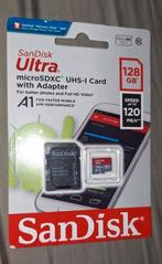 Carte San Disk micro SDXC UHS-I (128 Go) avec adaptateur, TV, Hi-fi & Vidéo, Photo | Cartes mémoire, Enlèvement ou Envoi, Comme neuf