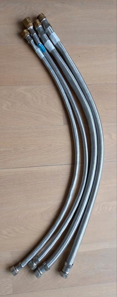 4 Fixaflex flexibele slangen 100cm, Doe-het-zelf en Bouw, Sanitair, Nieuw, Inox, Ophalen of Verzenden