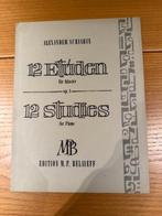 Scriabine — 12 études pour piano, opus 8, Musique & Instruments, Partitions, Enlèvement ou Envoi, Artiste ou Compositeur, Classique