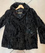 Zwarte jas bont maat L, Kleding | Dames, Jassen | Winter, Ophalen, Gedragen, Maat 42/44 (L), Zwart