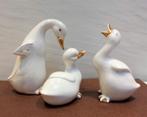 eenden porcelein wit met goud 18 cm samen voor 20 euro, Antiek en Kunst, Antiek | Porselein, Ophalen of Verzenden