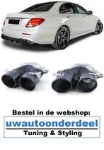 Uitlaat Sierstuk Zwart Mercedes E Klasse W213 AMG Look, Auto-onderdelen, Nieuw, Ophalen of Verzenden