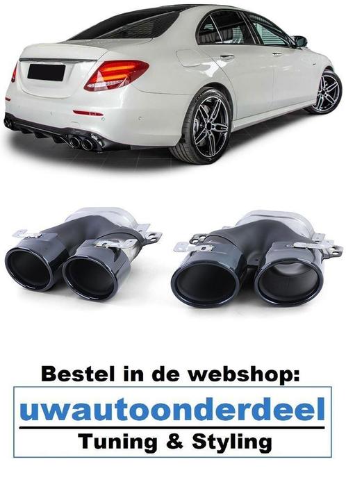 Uitlaat Sierstuk Zwart Mercedes E Klasse W213 AMG Look, Autos : Pièces & Accessoires, Autres pièces automobiles, Neuf, Enlèvement ou Envoi