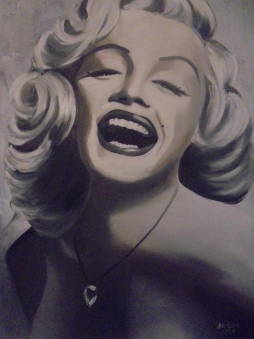 Marilyn Monroe 2 olieschilderij (60 x 80), Antiek en Kunst, Kunst | Schilderijen | Modern, Ophalen of Verzenden