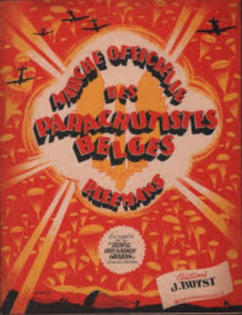 RARE partition, Marche Officielle des Parachutistes Belge, Verzamelen, Militaria | Tweede Wereldoorlog, Ophalen of Verzenden