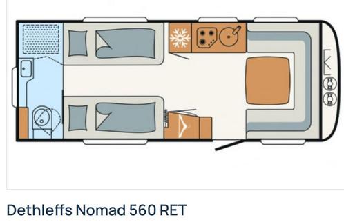 Dethleffs 560 RET, Caravans en Kamperen, Caravans, Particulier, Dethleffs, Fietsenrek, Ophalen