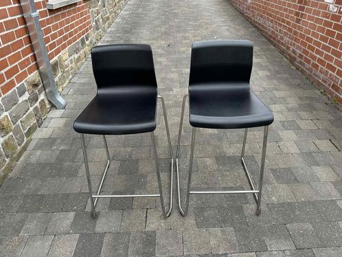 Lot de 2 chaises de bar modernes, Huis en Inrichting, Barkrukken, Gebruikt, 60 tot 90 cm, Metaal, 2 krukken, Met voetsteun, Ophalen