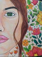 Hand -Ingekleurde kunstwerkje, Neuf, Moins de 50 cm, Enlèvement, Création originale