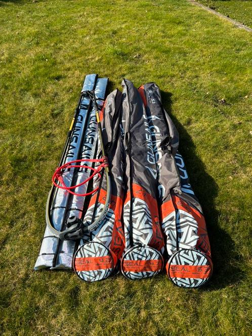 Gunsails Seal 5.3/4.7/4.2 + 100% masten, Watersport en Boten, Windsurfen, Nieuw, Complete set, Met draagtas, Ophalen