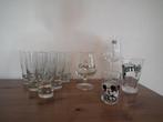 Lot de 10 verres (Perrier, Gauloise, Disney, Bohemia...), Comme neuf, Autres types, Envoi