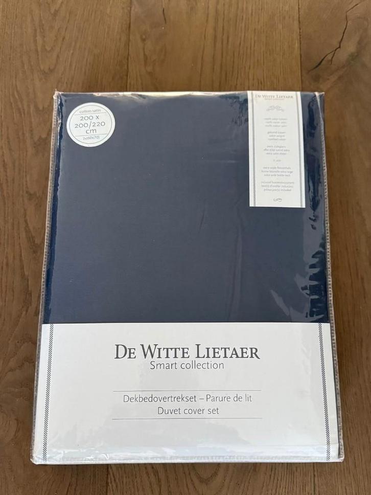 Blue Indigo dekbedovertrek + hoeslaken van de Witte Litaer., Huis en Inrichting, Slaapkamer | Beddengoed, Nieuw, Dekbedovertrek
