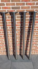 Tafelpoten Roestvrij staal, Huis en Inrichting, Ophalen, Zo goed als nieuw, Metaal