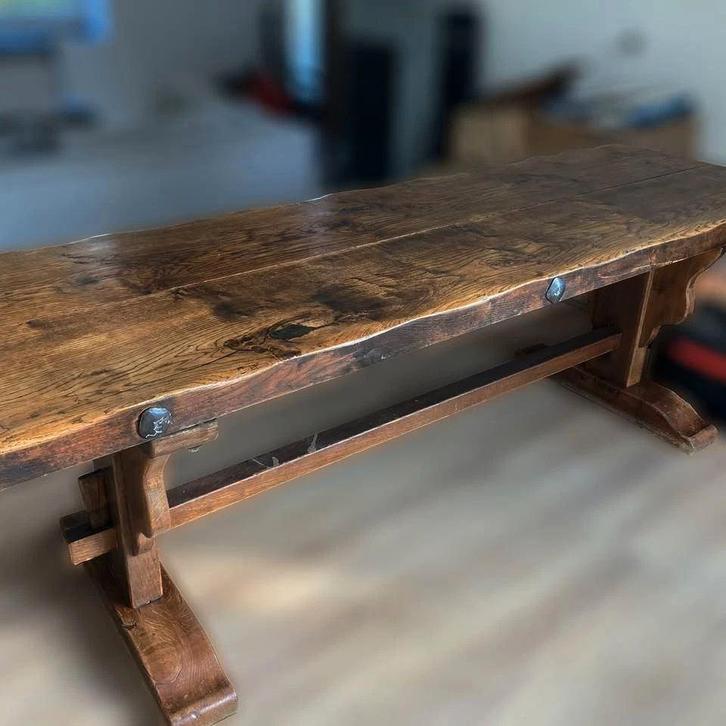 Kloostertafel in massief eikenhout, Antiek en Kunst, Antiek | Meubels | Tafels, Ophalen