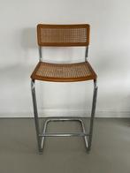 Vintage Cesca Marcel Breuer webbing rotan buisframe barkruk, Huis en Inrichting, Barkrukken, Ophalen, Gebruikt