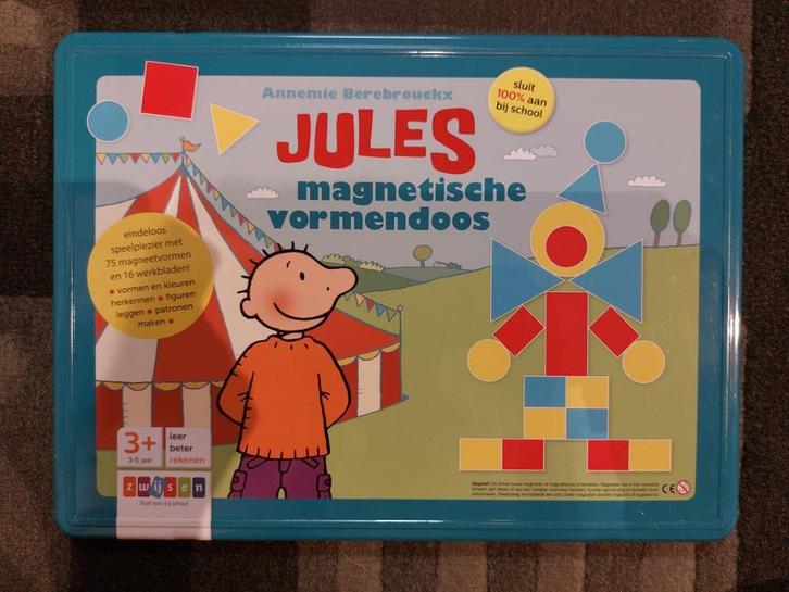 Jules - Magnetische vormendoos, Kinderen en Baby's, Speelgoed | Educatief en Creatief, Zo goed als nieuw, Knutselen, Puzzelen