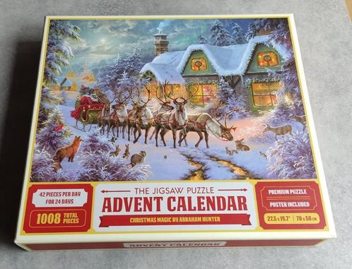 the jigsaw puzzle advent calendar christmas magic puzzel, Hobby en Vrije tijd, Denksport en Puzzels, Zo goed als nieuw, Legpuzzel