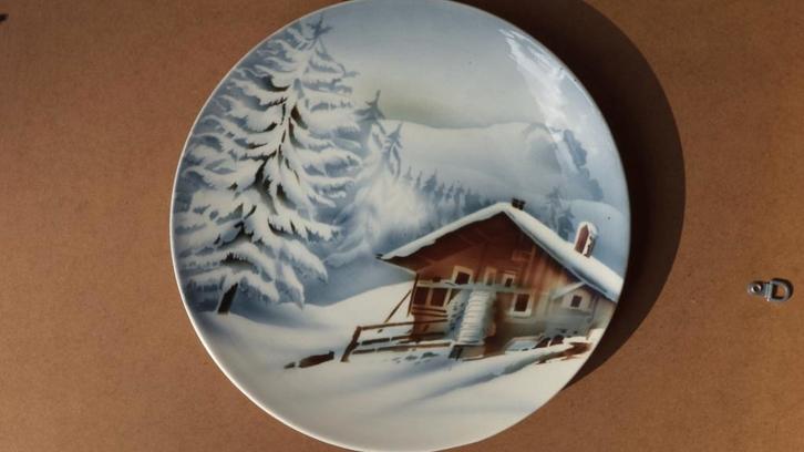 antieke Villeroy & Boch Wallerfangen L bord c1900/1910 KERST, Antiek en Kunst, Antiek | Keramiek en Aardewerk, Ophalen of Verzenden