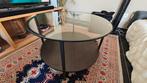 Vittsjö salontafel glas/zwartbruin hout Ikea, Huis en Inrichting, Ophalen, Zo goed als nieuw, Glas