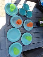 Drie delig servies voor camping of picknick., Caravans en Kamperen, Kampeeraccessoires, Ophalen of Verzenden, Gebruikt