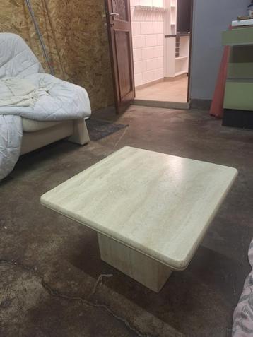 salontafel in travertin steen  beschikbaar voor biedingen
