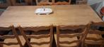 1 table chene massif clair +6 Chaises en chene, Maison & Meubles, Comme neuf, Enlèvement ou Envoi