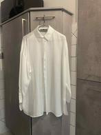 Wit satijnen hemd van Zara Nieuw lang model S, Kleding | Dames, Blouses en Tunieken, Nieuw, Ophalen of Verzenden, Maat 36 (S)