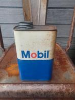 Vintage Mobil 1 liter olie blikje, Gebruikt, Ophalen of Verzenden