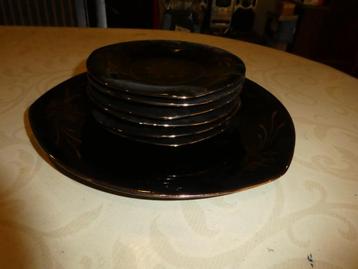 antieke taartenschaal met bordjes.porcelaine jar 50.prijsdal beschikbaar voor biedingen