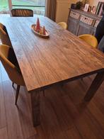Stevige houten tafel, Ophalen, Gebruikt, 200 cm of meer, 50 tot 100 cm