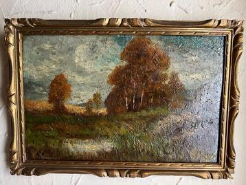 Schilderij: Genck veld & bos - A. Poot beschikbaar voor biedingen