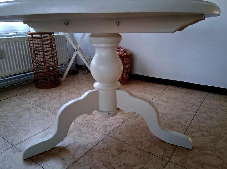 Eettafel, Huis en Inrichting, Tafels | Eettafels, Zo goed als nieuw, 100 tot 150 cm, 100 tot 150 cm, Vier personen, Rond, Overige houtsoorten