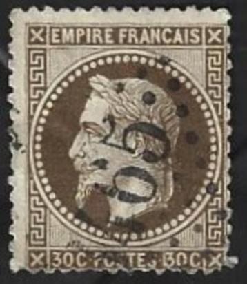 1 Postzegel Frankrijk 1862 Napoléon III met lauwerkrans beschikbaar voor biedingen