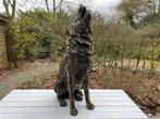 (Tuin)Beeld wolf, woonkamer, terras, tuin, 120 cm, Ophalen, Nieuw, Kunststof, Dierenbeeld