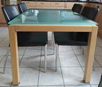 Tafel Hülsta met 4 stoelen Jori, Huis en Inrichting, Ophalen, 100 tot 150 cm, Glas, 50 tot 100 cm