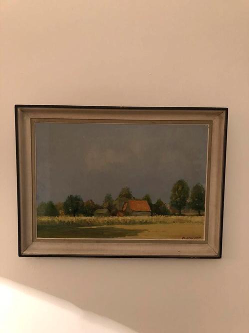 KUNST SCHILDERIJ OLIE OP DOEK STEYAERT LANDSCHAP, Antiek en Kunst, Kunst | Schilderijen | Klassiek, Ophalen of Verzenden
