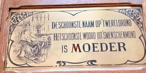 Moeder en vader plaquette, Antiek en Kunst, Antiek | Wandborden en Tegels, Ophalen of Verzenden
