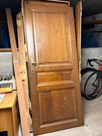 Massief eiken deur met omkadering, Doe-het-zelf en Bouw, Deuren en Vliegenramen, Ophalen, Gebruikt, 80 tot 100 cm, Binnendeur