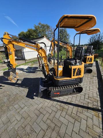 Minigraver Kingway Caterpil 1000KG Showroommodel ACTIE beschikbaar voor biedingen