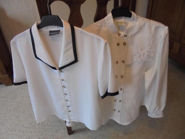 2 CHEMISIERS Blancs T.42/44 " comme neuf " - IMPECCABLE, Kleding | Dames, Blouses en Tunieken, Zo goed als nieuw, Maat 42/44 (L)