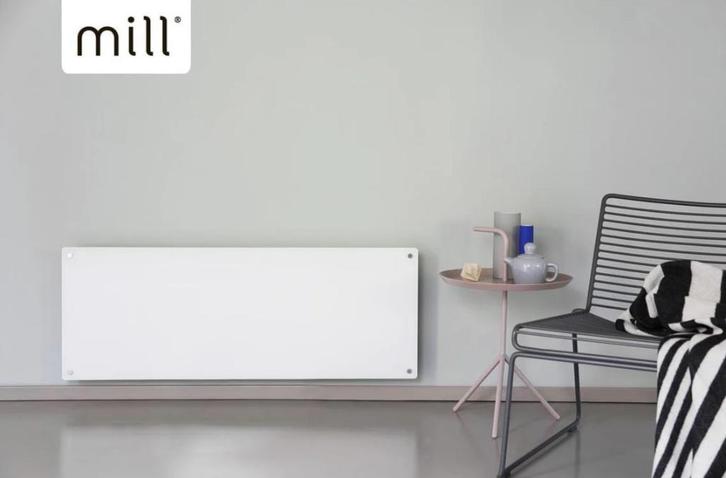 Glazen verwarmingspaneel Mill, Doe-het-zelf en Bouw, Verwarming en Radiatoren, Zo goed als nieuw, Radiator, 800 watt of meer, 30 tot 80 cm