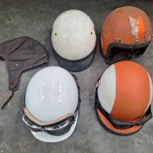 Vintage helmset, Fietsen en Brommers, Brommerhelmen, Gebruikt, Ophalen of Verzenden